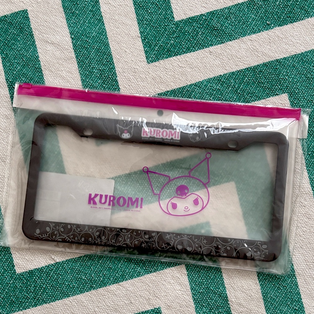 Sanrio Kuromi Black and White License Plate Frame